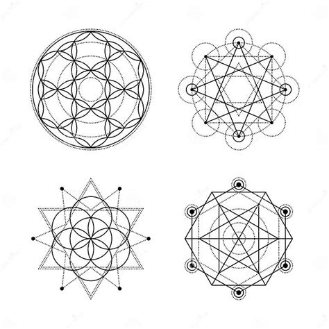 Sacred Geometry Set Stock Vector Illustration Of Occult 173837430