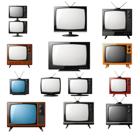 TV vector set white background isolated a high | Premium AI-generated ...