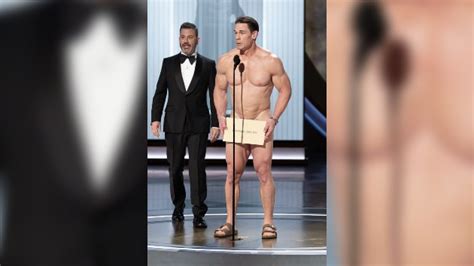 Oscars John Cena Presents Award Almost Fully Nude Nowbn