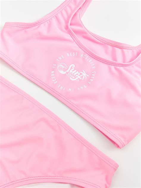 LCW Kids Pembe Hızlı Kuruyan UV Korumalı Kız Çocuk Bikini S CV Z SQZ LCW