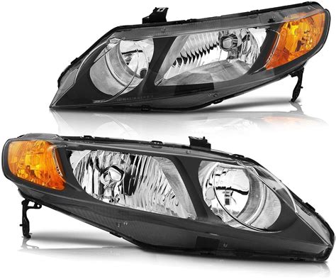 Eccpp Headlamps For Honda Civic Headlight Assembly Black