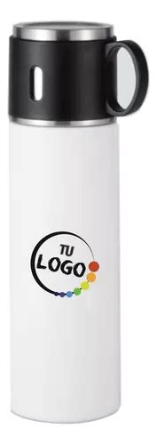 Pack Termos De Acero Inoxidable Con Taza Personalizado Cuotas Sin