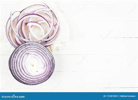 Rings of purple onion. stock photo. Image of fresh, food - 115307492