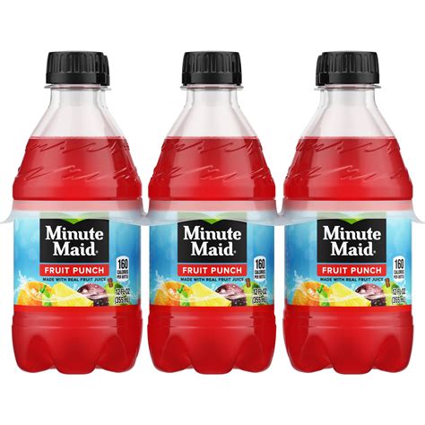 Minute Maid Fruit Punch Juice Drink Bottles 12 Fl Oz 6 Pack