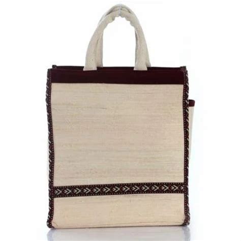 Short Cotton Padded Open Jute Carry Bag Size 16 X 14 X 5 Inch At Best