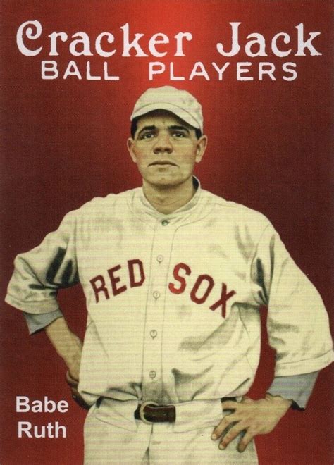 Babe Ruth Cracker Jack Aceo Rp Card Red Sox Ebay