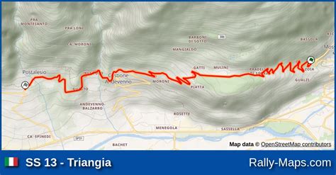 Ss Triangia Stage Map Coppa Valtellina Ciar Rally