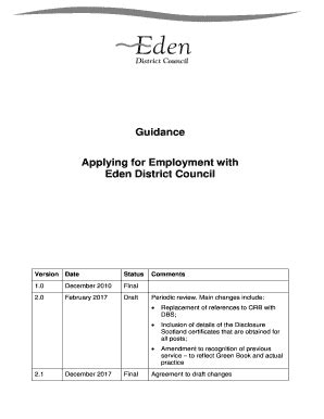 Fillable Online Guidance Notes For Applicants February 2017 Guidance