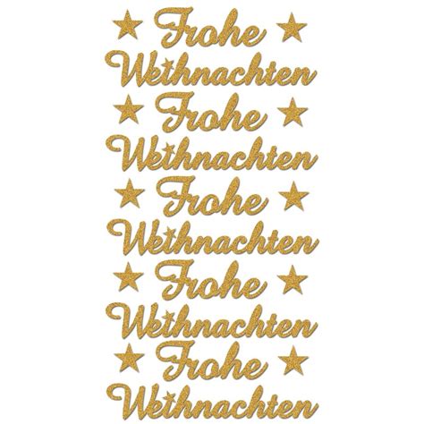 Stickers Gold Frohe Weihnachten