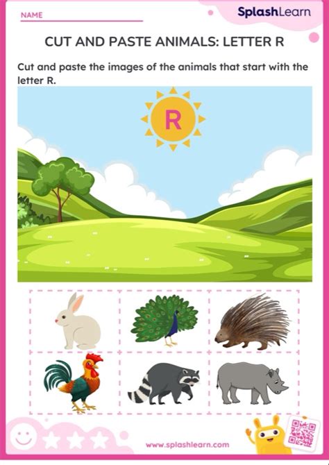 Letter R Cut And Paste Activity Worksheet Englishbix Worksheets Library