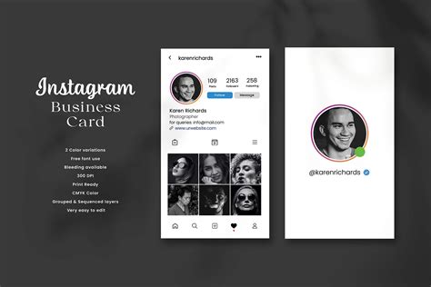 Instagram Business Card Graphic By Saman Osama123 Creative Fabrica