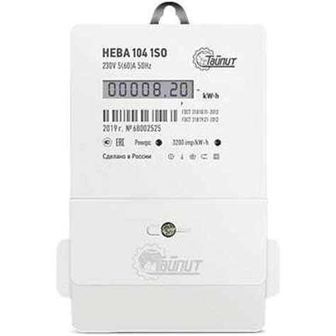 Счетчик электроэнергии ТАЙПИТ нева 104 1s0 220v 5(60)а - новый корпус ...