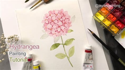 Hydrangea Watercolor Painting Tutorial Watercolor Painting