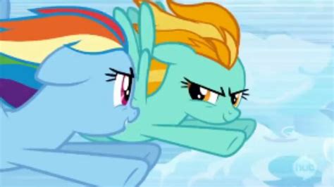 Lighting Dust And Rainbow Dash Racing At The Wonderbolts Academy My