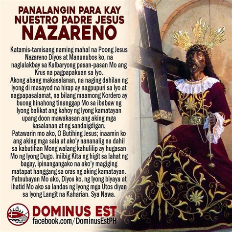 Panalangin Para Kay Nuestro Padre Jesus Nazareno NPJN Nazareno