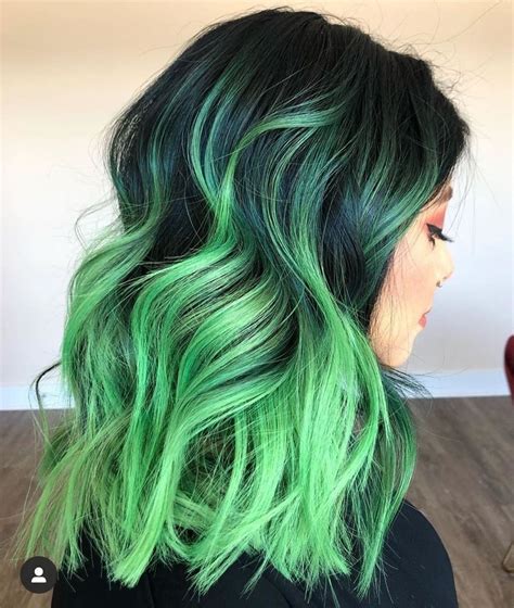 Green Neon Tips Green Hair Dye Green Hair Colors Vivid Hair Color