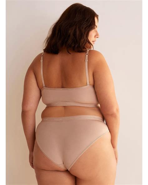 Calvin Klein Form To Body Bikini Panty Plus Size In Natural Lyst