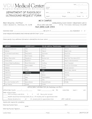 Radiology Request Form Fill And Sign Printable Template Online