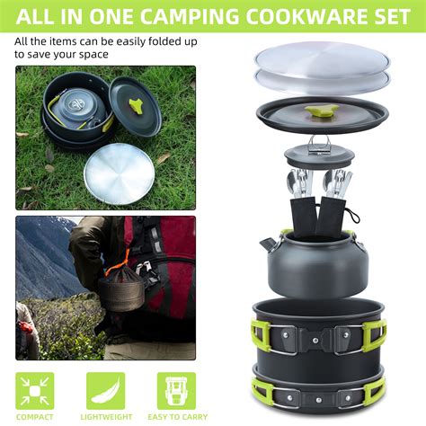 Camping Cooking Set Camping Cookware Set 16pcs Camping Pot pan Set ...