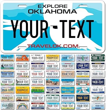 Amazon Sigo Signs Custom Oklahoma License Plate Personalized