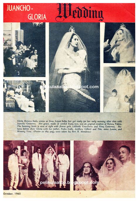 PELIKULA, ATBP.: THE JUANCHO GUTIERREZ-GLORIA ROMERO WEDDING (Kislap ...