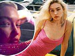 Gigi Hadid Displays Her Curves In A Slinky Hot Pink Dress In Photos
