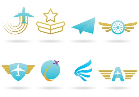 Airplane Logos 111359 Vector Art At Vecteezy