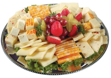 Cheese Platter with Garnish on Silver Tray - Prepared Food Photos, Inc.