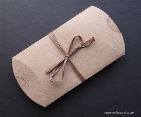 Items Similar To Ten Kraft Pillow Boxes Plain Handmade Boxes For