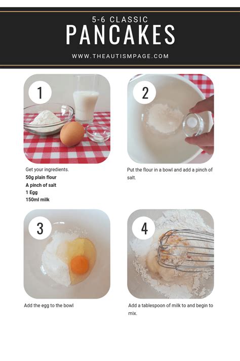 Pancakes Step By Step Visual Guide The Autism Page