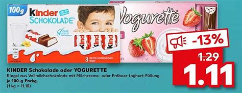 Kinder Schokolade Oder Yogurette Angebot Bei Kaufland Prospekte De