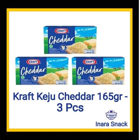 Jual Kraft Keju Cheddar 165gr Triple Pack Shopee Indonesia