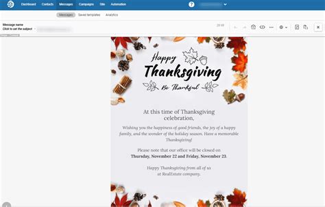 Thanksgiving Email Templates