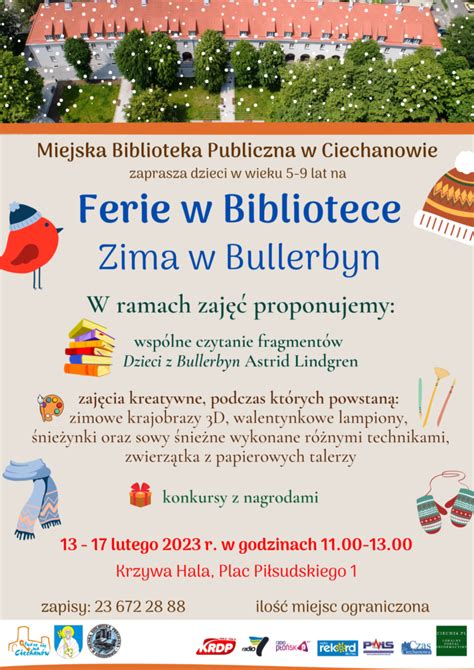 Ferie W Bibliotece Miejska Biblioteka Publiczna W Ciechanowie