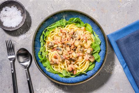 Linguine Aux Lardons En Sauce Cr Meuse Au Bleu Recette Hellofresh