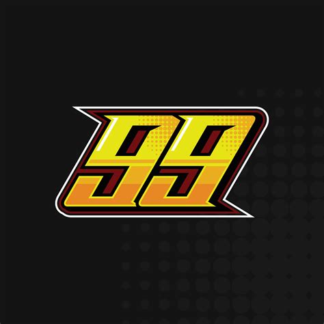 Race Number 99 Logo Design Vector 17382345 Vector Art At Vecteezy