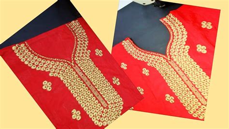 Ready Made Neckline Kameeze Churidar Cutting Stitching Diy Youtube