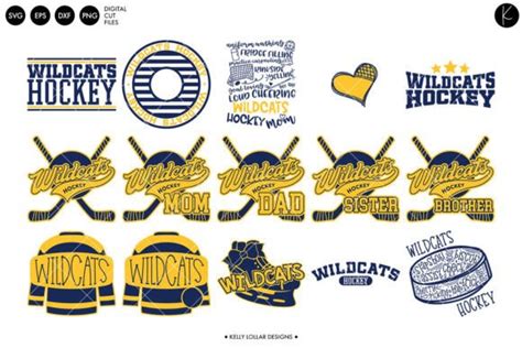 Wildcats Ice Hockey Bundle Graphic By Kellylollar · Creative Fabrica