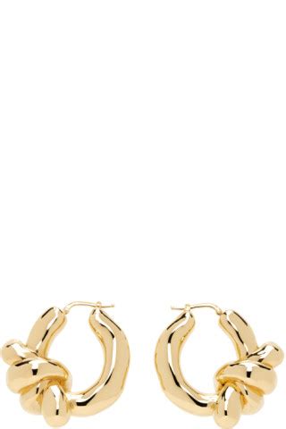 Gold Twist Earrings By Jil Sander On Sale