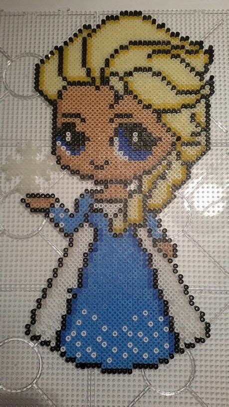 Elsa From Frozen Frost Perler Beads Hama M S Hama Beads Disney