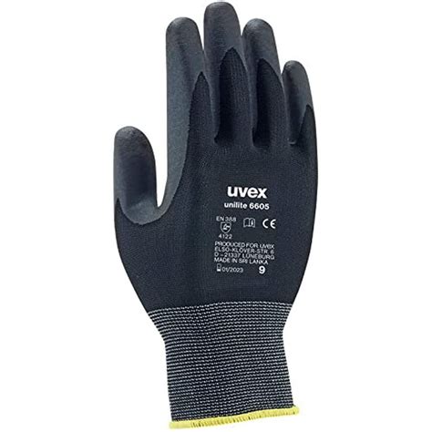 Buy Uvex 60573 10 Unilite 6605 Safety Glove Size 10 Black Online At