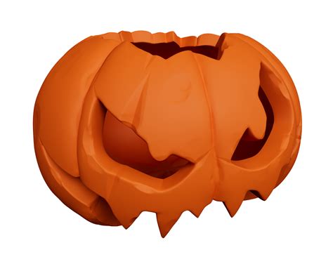 Representación 3d De Vista Lateral De Calabaza De Halloween Elemento De