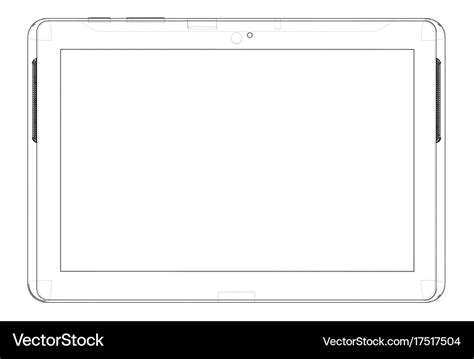 Sketch tablet pc Royalty Free Vector Image - VectorStock