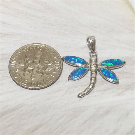 Beautiful Hawaiian Opal Dragonfly Necklace Sterling Silver | Etsy