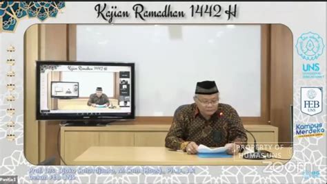 Bersama FEB UNS Selenggarakan Kajian Ramadan 1442 H Putaran Terakhir