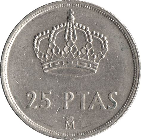 25 Pesetas Juan Carlos I With Mintmark Spain Numista