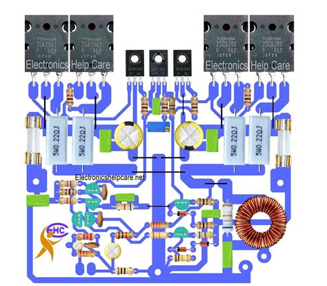 2sc5200 and 2sa1943 transistor amplifier | Circuit diagram, Diy