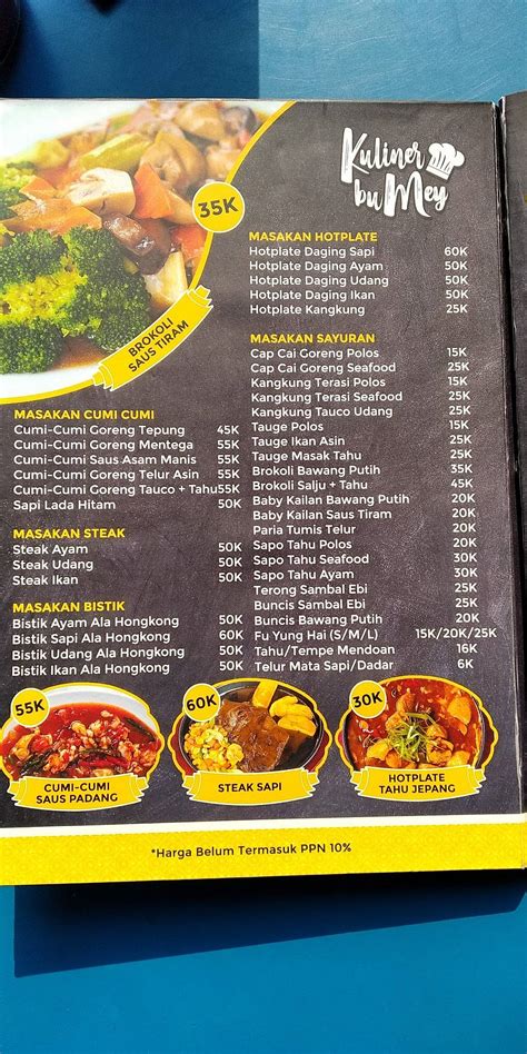 Carta Del Restaurante Kuliner Bu Mey Pekanbaru Gcjf Cpv