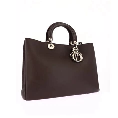 Sac Cabas Lady Dior Dior Cuir Marron Monogram Paris