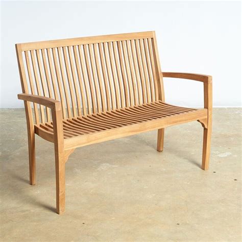 Banc De Jardin En Teck Massif Cm Homer Naturel Comparer Les Prix